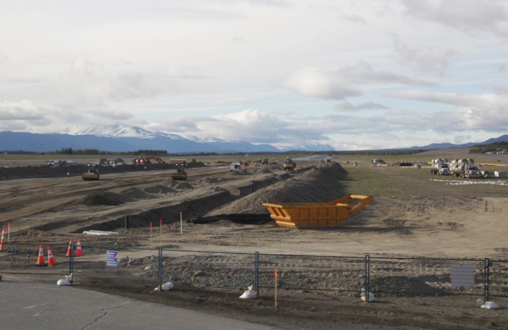 Construction at the Whitehorse airport.