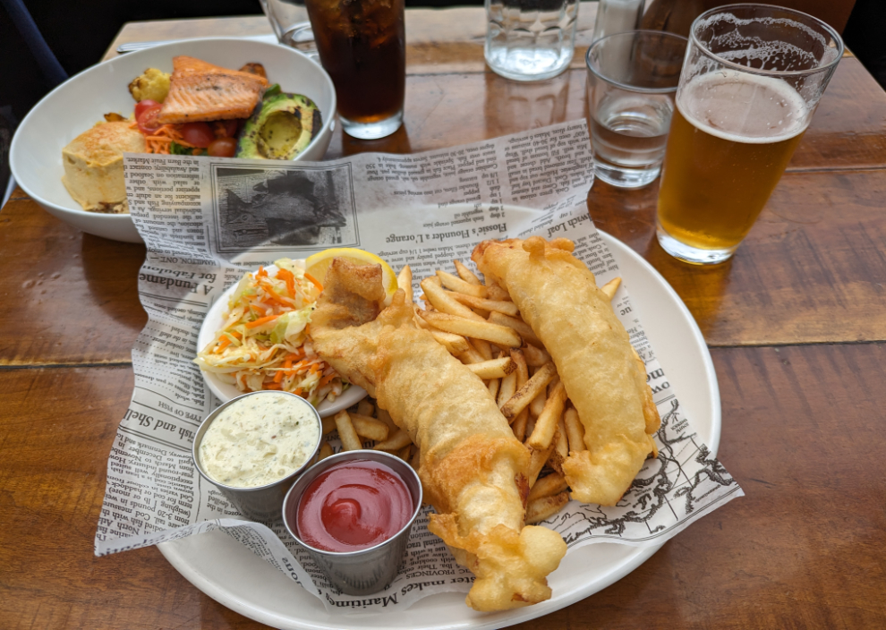 Fish and chips at Cardero's in Vancouver.