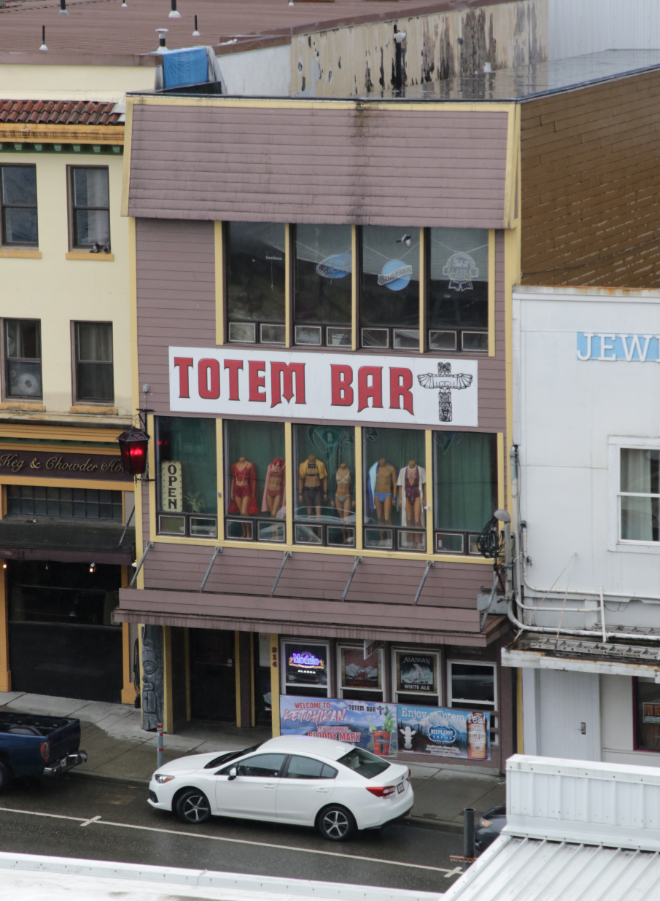 The Totem Bar at Ketchikan, Alaska.