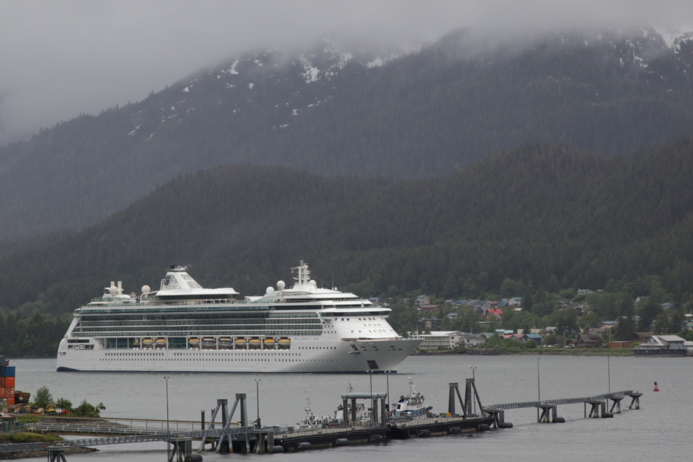 The cruise ship Brilliance of the Seas arrives at Juneau, Alaska. 