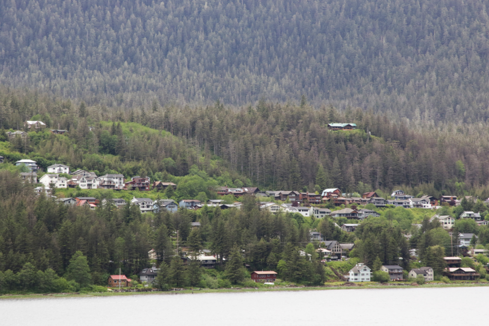 Homes on Douglas Island at Juneau, Alaska. 