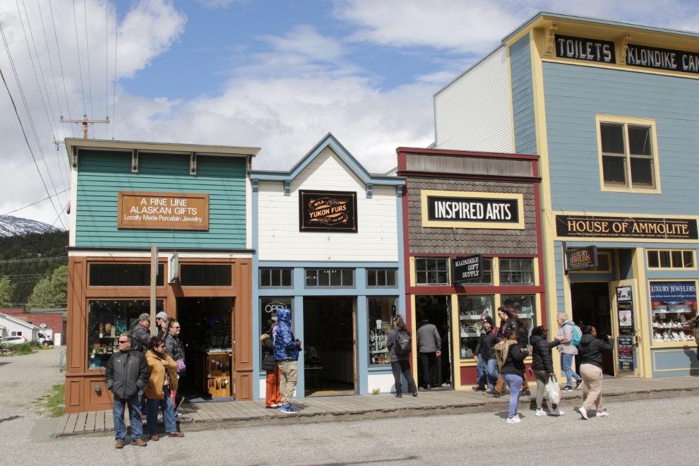 Local shops in Skagway, Alaska.