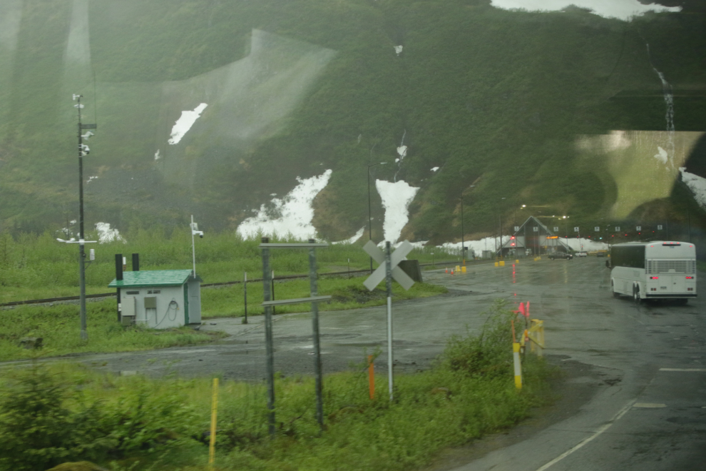 The entrance to the Anton Anderson Memorial Tunnel at Whittier, Alaska.