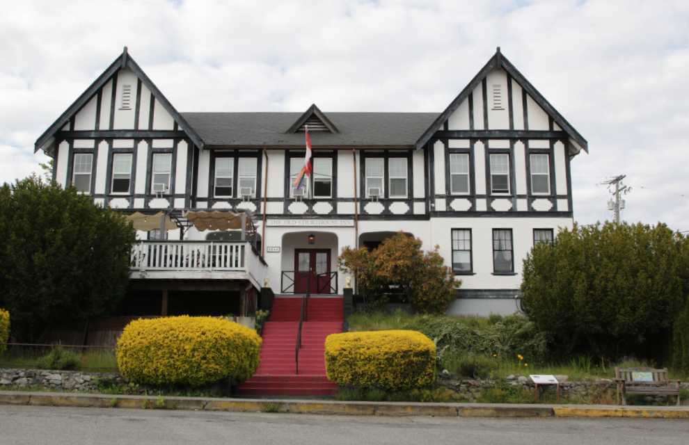 The Old Courthouse Inn, located high on the slope of the historic Townsite of Powell River, BC.