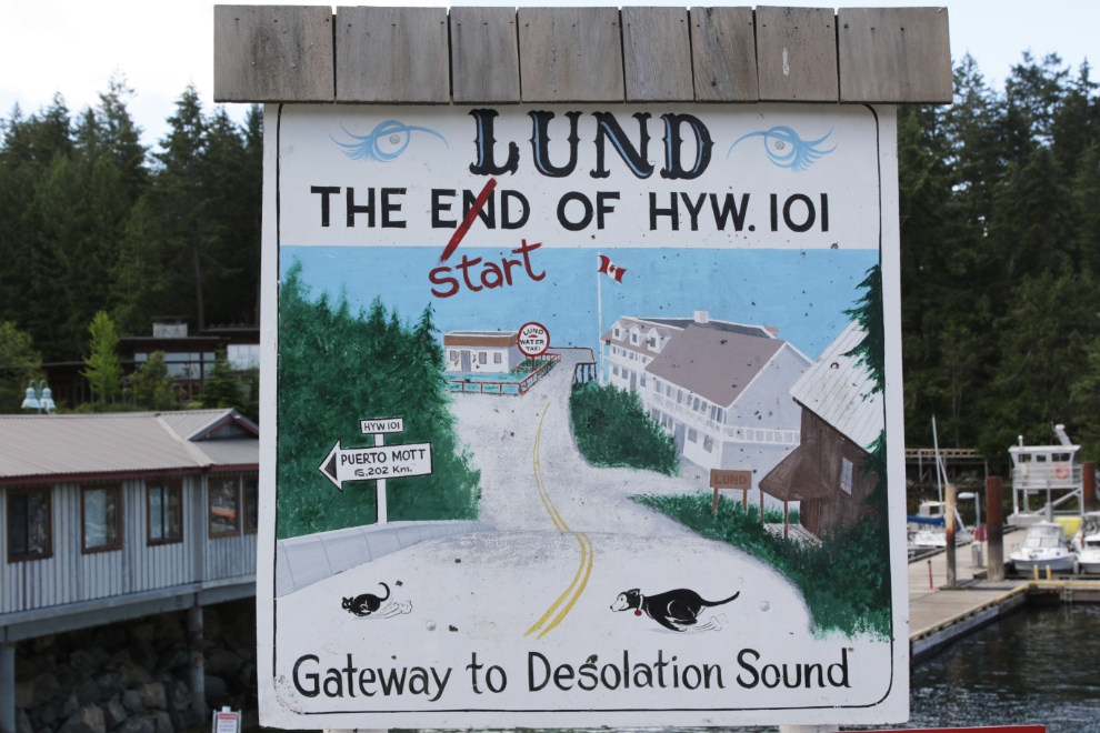 The End of Highway 101, Lund, BC.