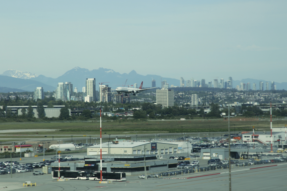 The view from Room 815 at the Fairmont Vancouver Airport Hotel.