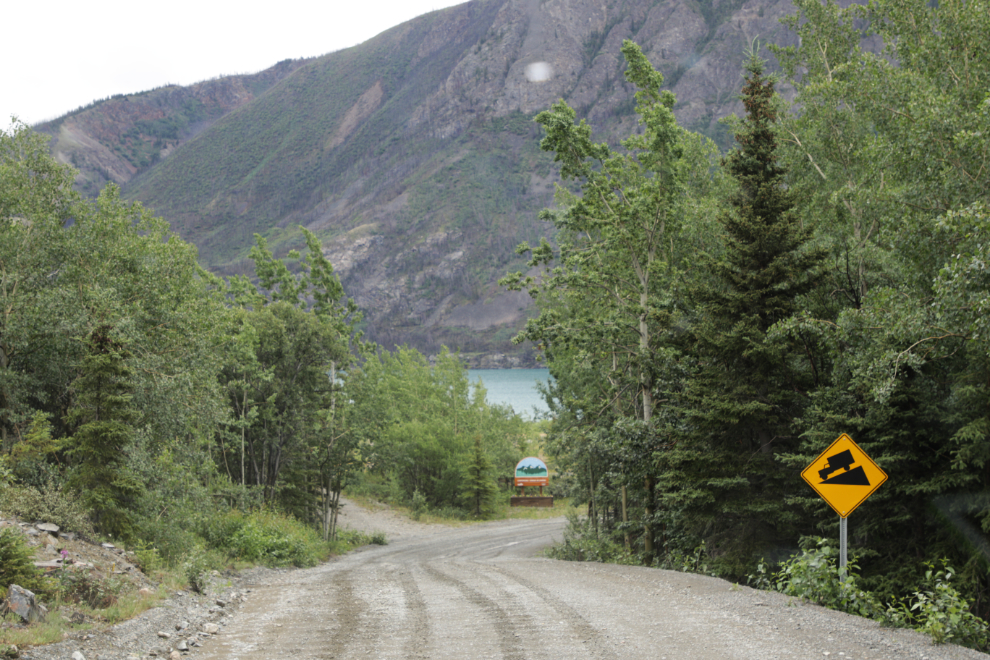 The access road to Conrad Campground, Yukon.