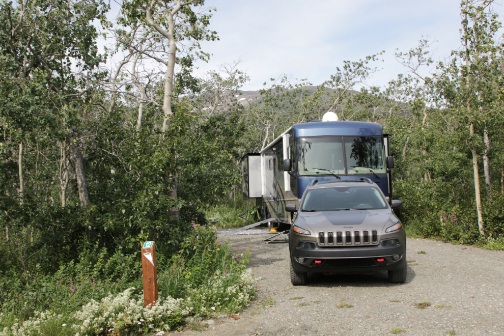 Site 12 at Conrad Campground, Yukon.