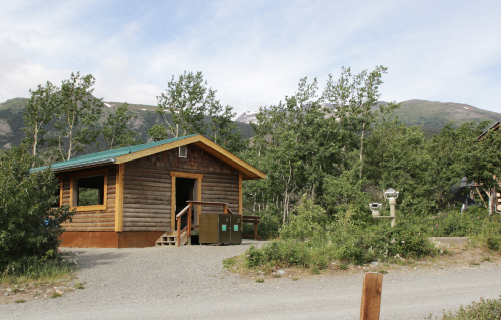 Picnic shelter at Conrad Campground, Yukon.