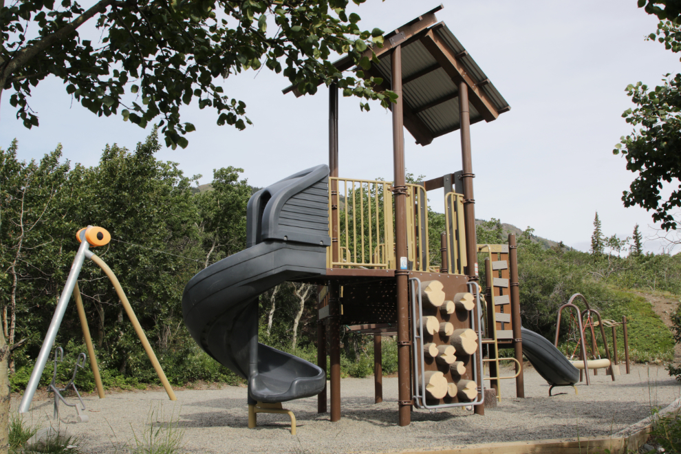 Playground at Conrad Campground, Yukon.