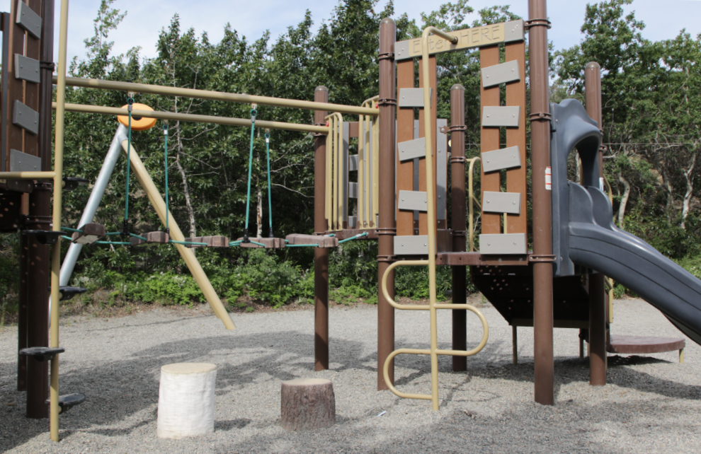 Playground at Conrad Campground, Yukon.