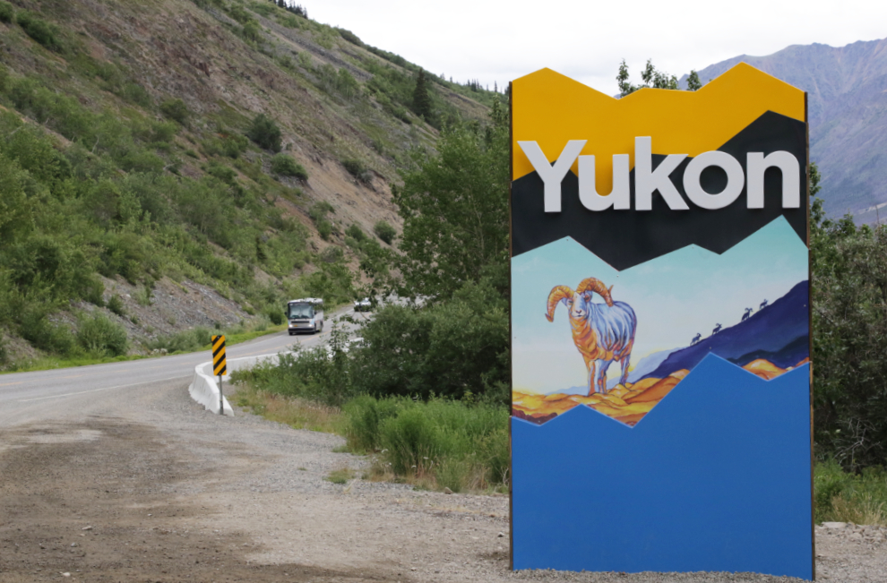 Yukon sign at the BC-Yukon border.