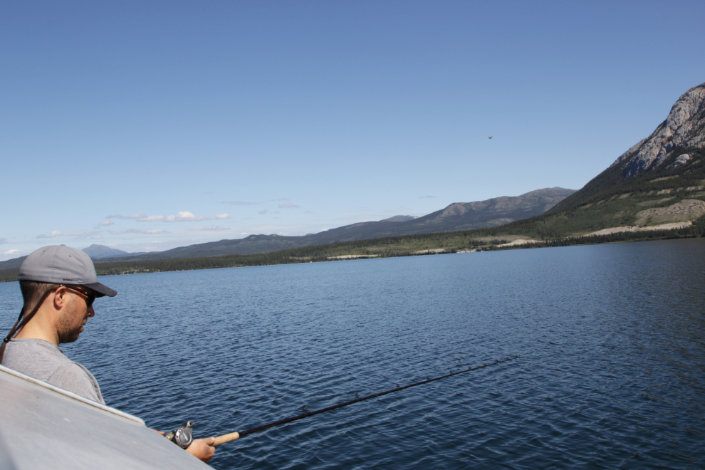 Fishing on Little Atlin Lake, Yukon