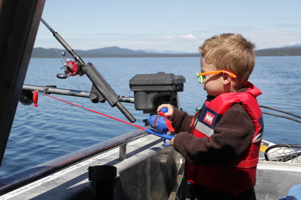 Fishing on Little Atlin Lake, Yukon