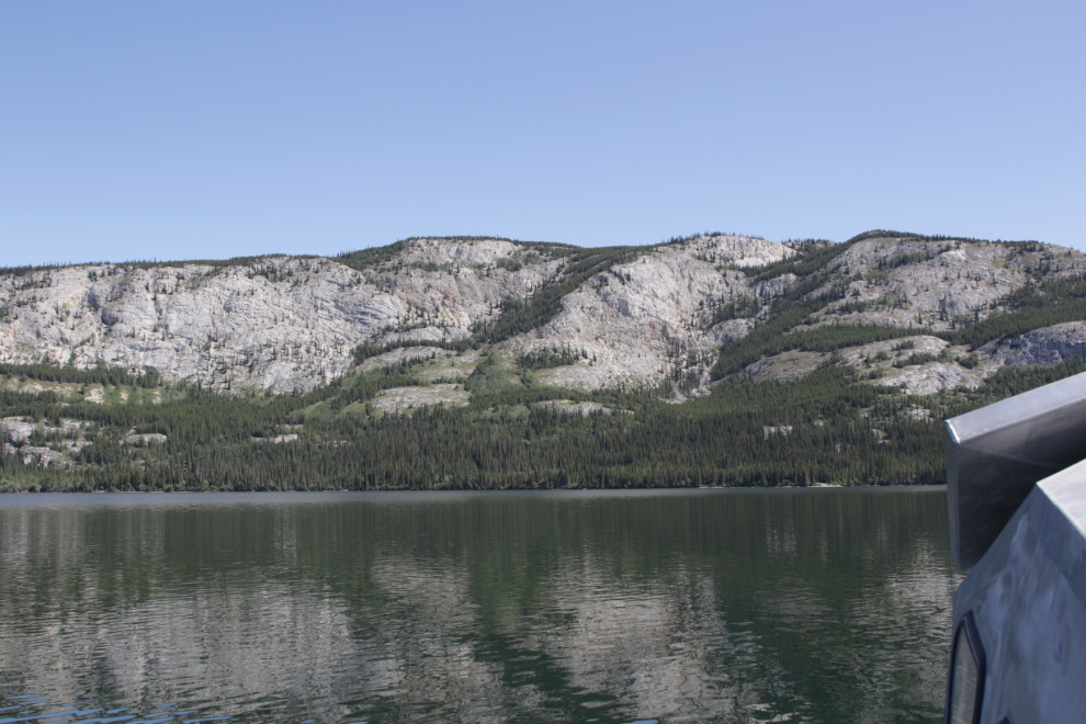 Boating on Little Atlin Lake, Yukon