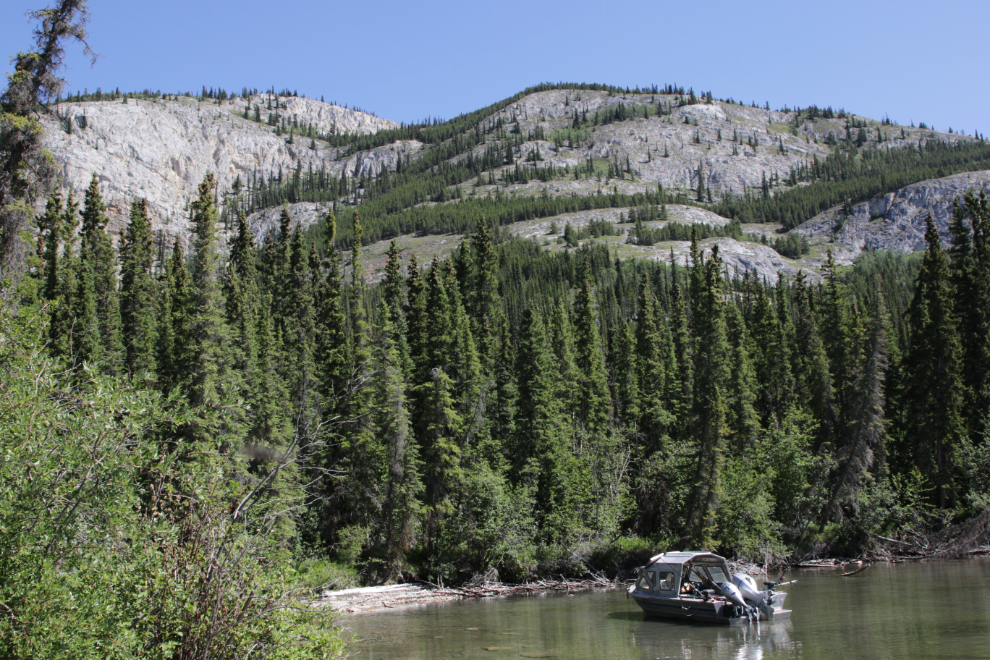 Boating on Little Atlin Lake, Yukon