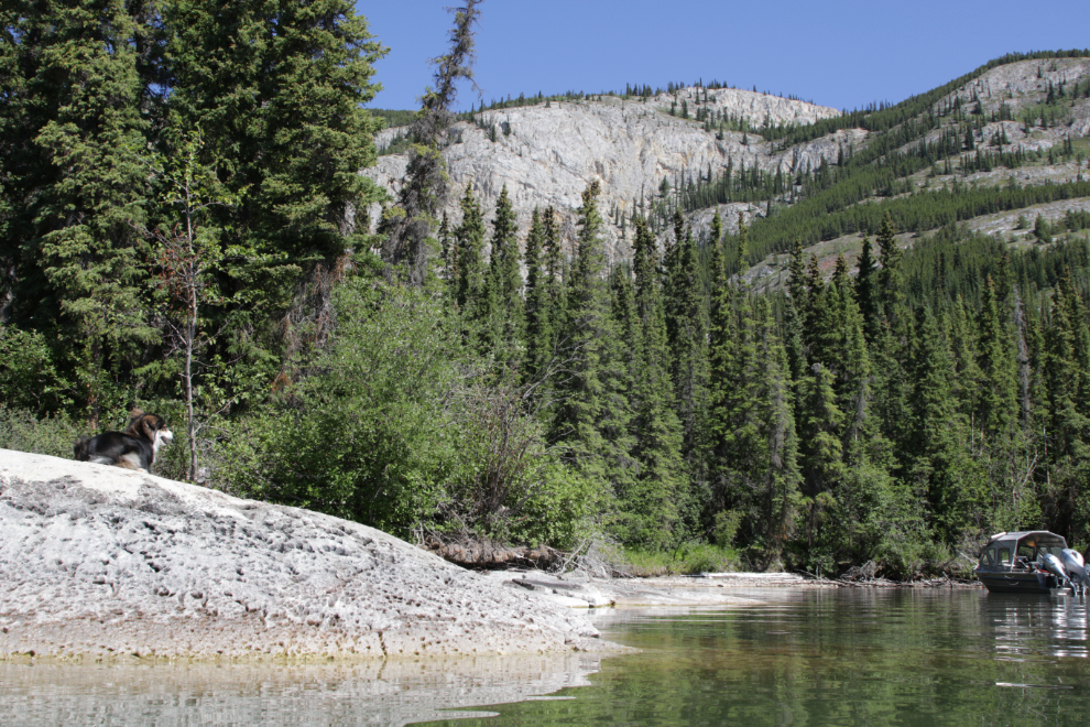 Boating on Little Atlin Lake, Yukon