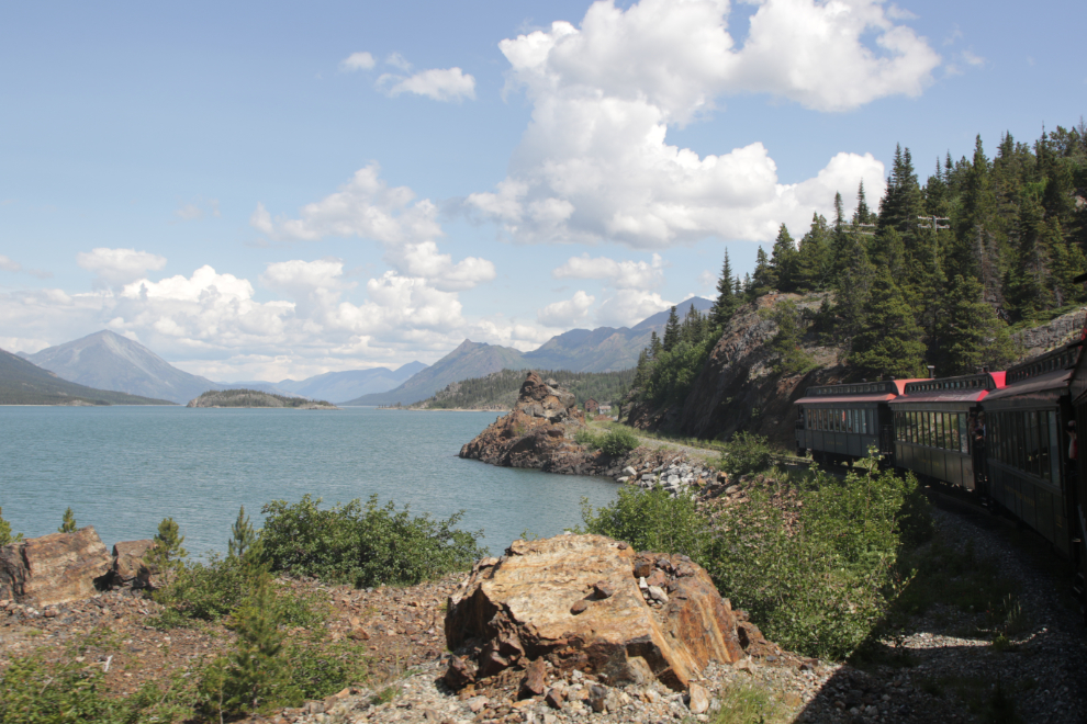 The White Pass & Yukon Route railway, Lake Bennett, BC.
