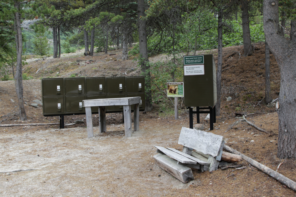 Bear-proof lockers for campers at Bennett, BC, the end of the Chilkoot Trail.