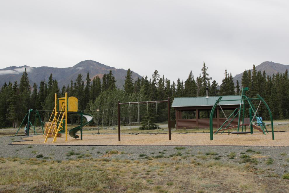 Playground at Congdon Creek Campground, Yukon.