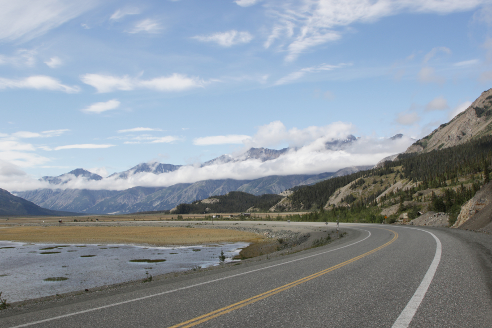 The Alaska Highway at Sheep Mountain, Yukon.