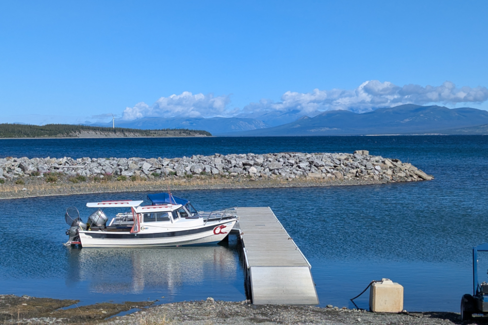 The tiny marina at Destruction Bay, Yukon.