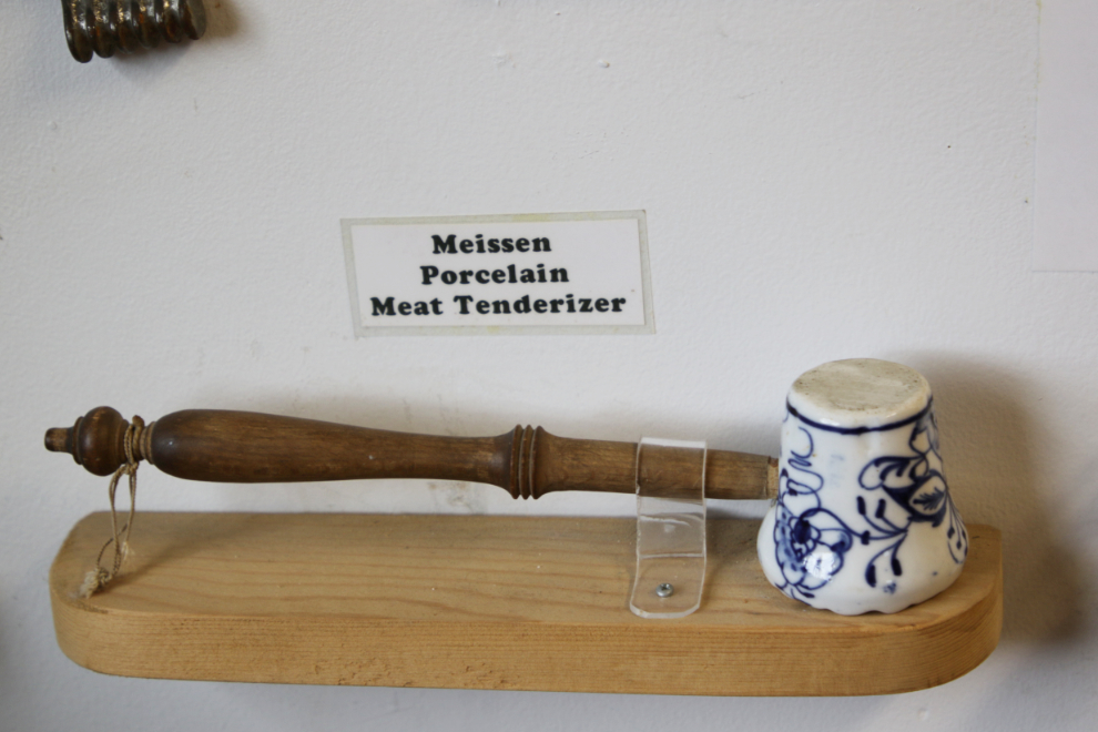 Meissen porcelain meat tenderizer at the Hammer Museum in Haines, Alaska