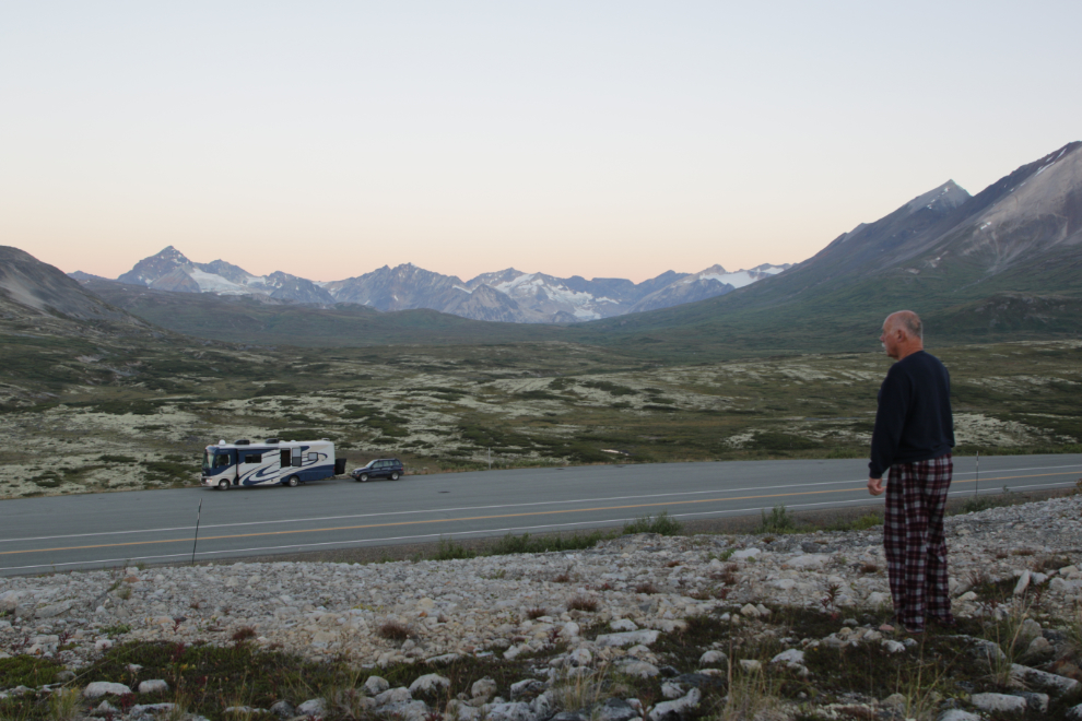 RV boondocking at the Haines Summit.