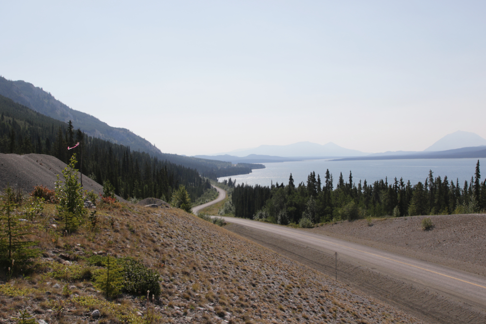 Little Atlin Lake and the Atlin Road.