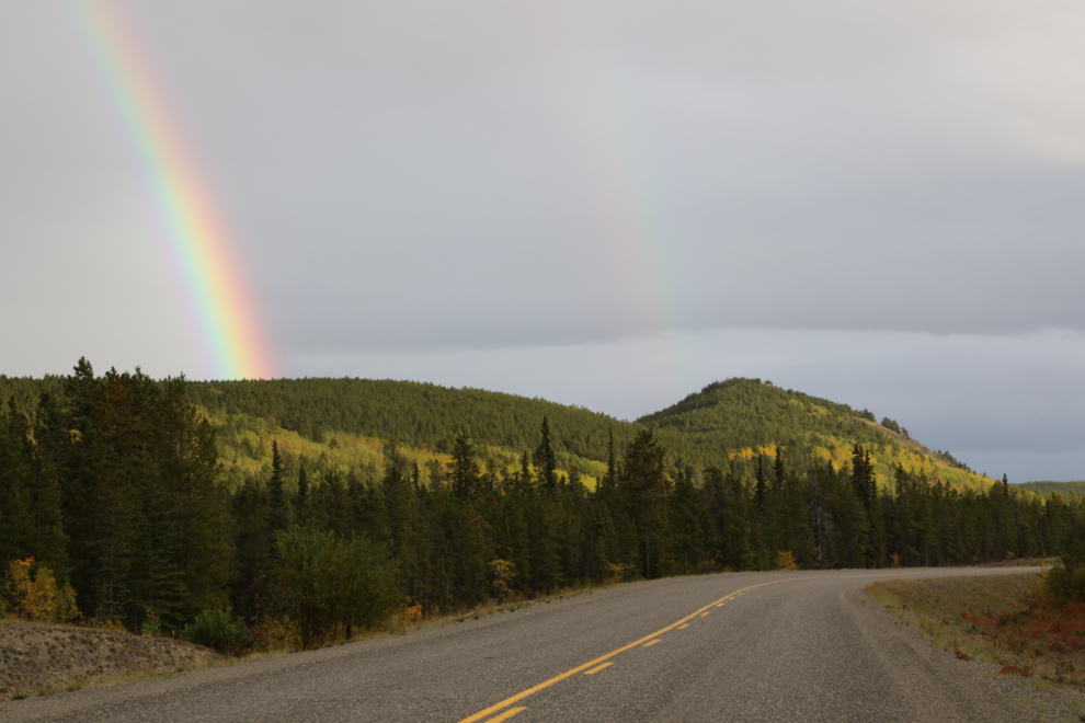 A rainbow along the Atlin Road.