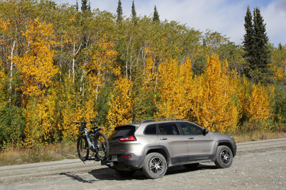 Fall colours on the Surprise Lake Road at Atlin, BC.