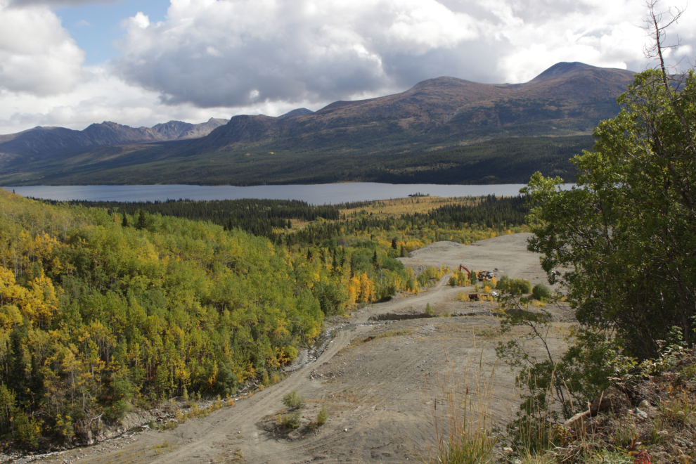 Placer gold mining on Boulder Creek at Atlin, BC.