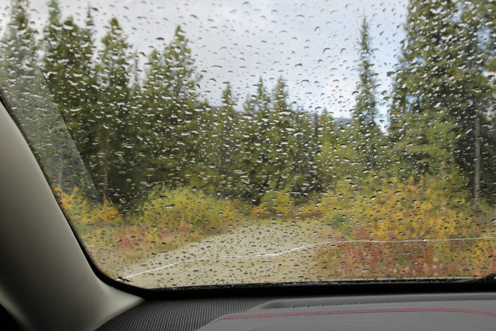 Rain at Boulder Creek, Atlin, BC.