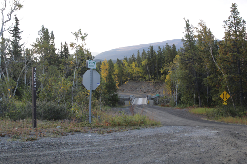 Driving to the Dredge and Flume Recreation Site, Atlin, BC.