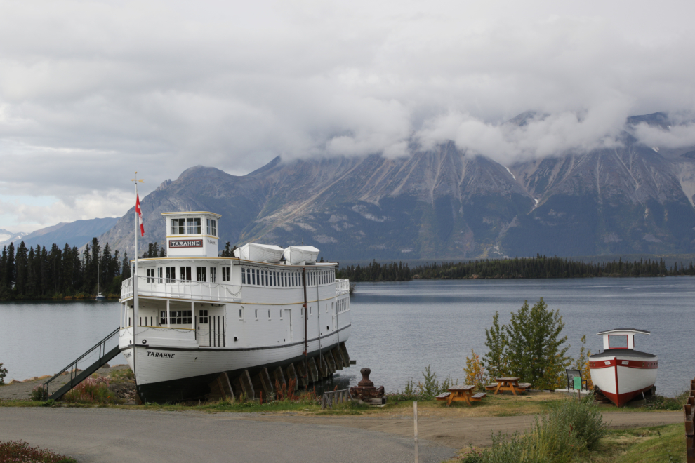 The old tourist boats Tarahne and Atlinto at Atlin, BC.