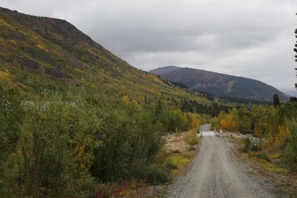 The Boulder Creek bridge on Surprise Lake Road, Atlin, BC. 