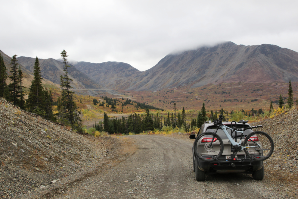 The upper part of the road along Ruby Creek, Atlin, BC.