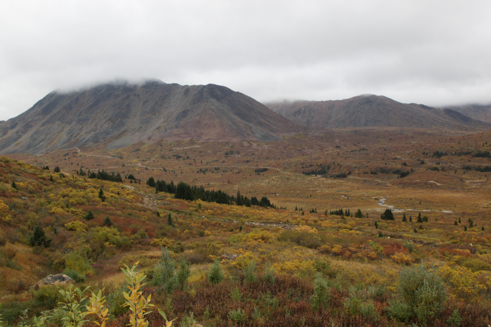 The view from the end of the drivable road at Ruby Mountain, Atlin, BC.