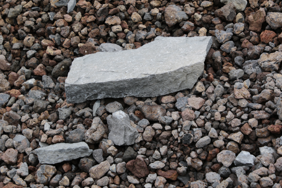 The road surface at Ruby Mountain, Atlin, BC.