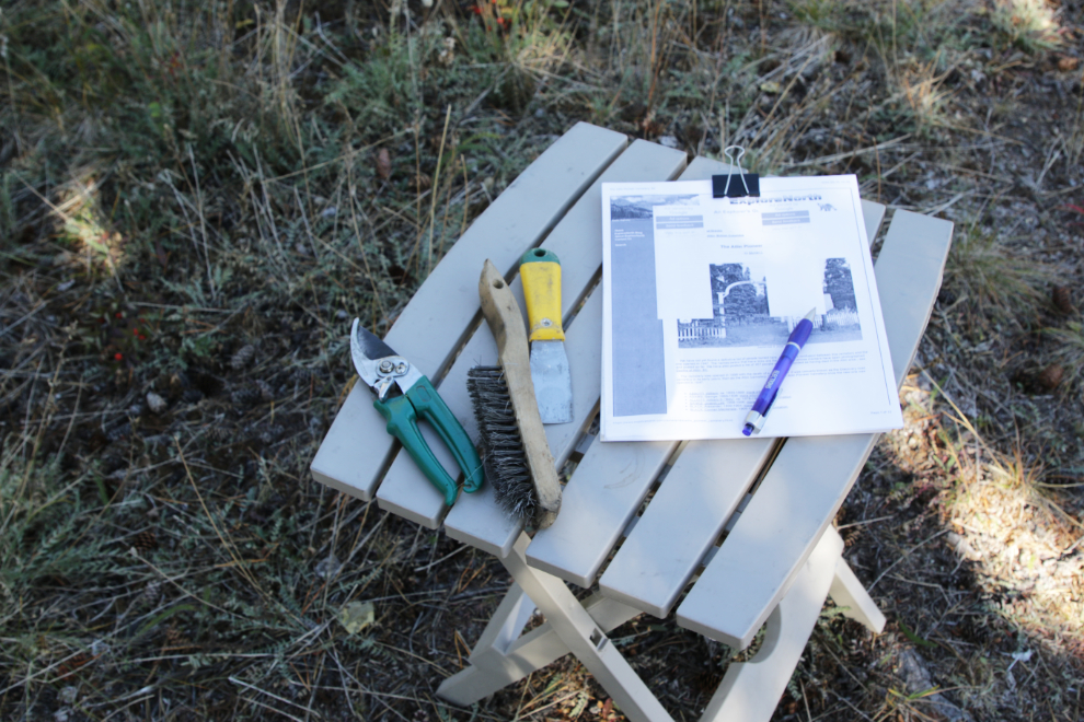 Documenting the Atlin Pioneer Cemetery. 