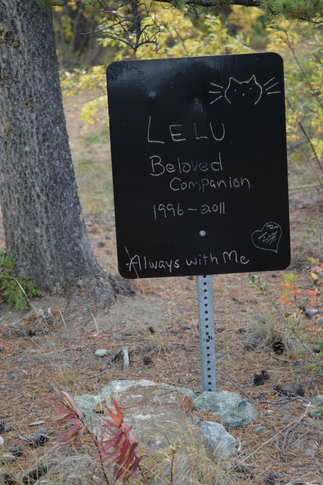 The pet cemetery at Atlin, BC.