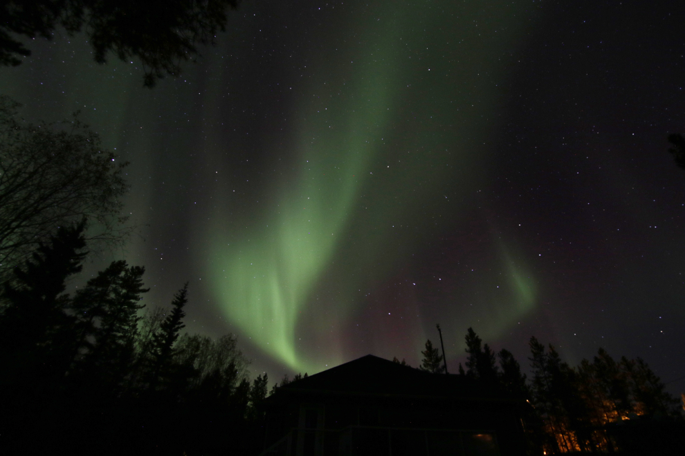 The aurora borealis over my home at Whitehorse, Yukon.