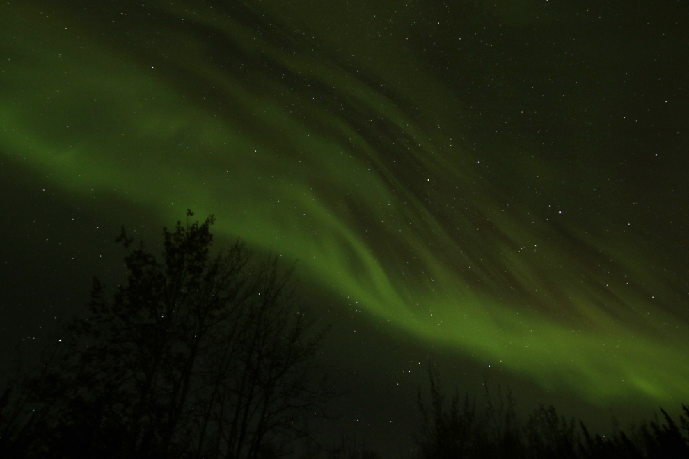 The aurora borealis over my home at Whitehorse, Yukon.