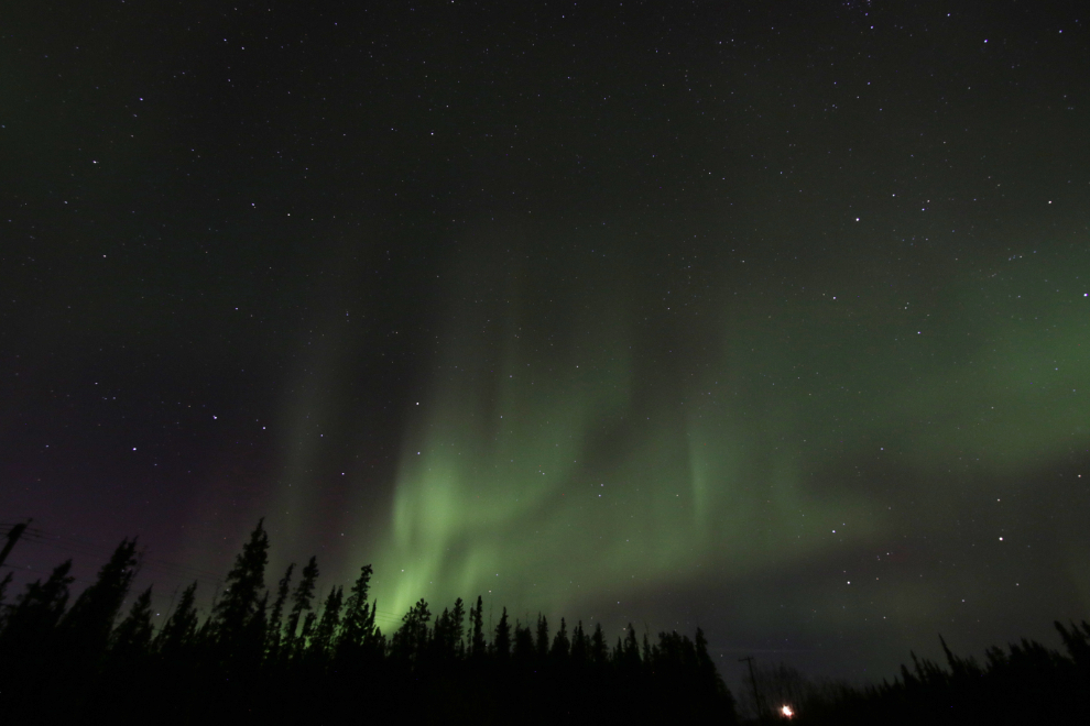 The aurora borealis at Whitehorse, Yukon.