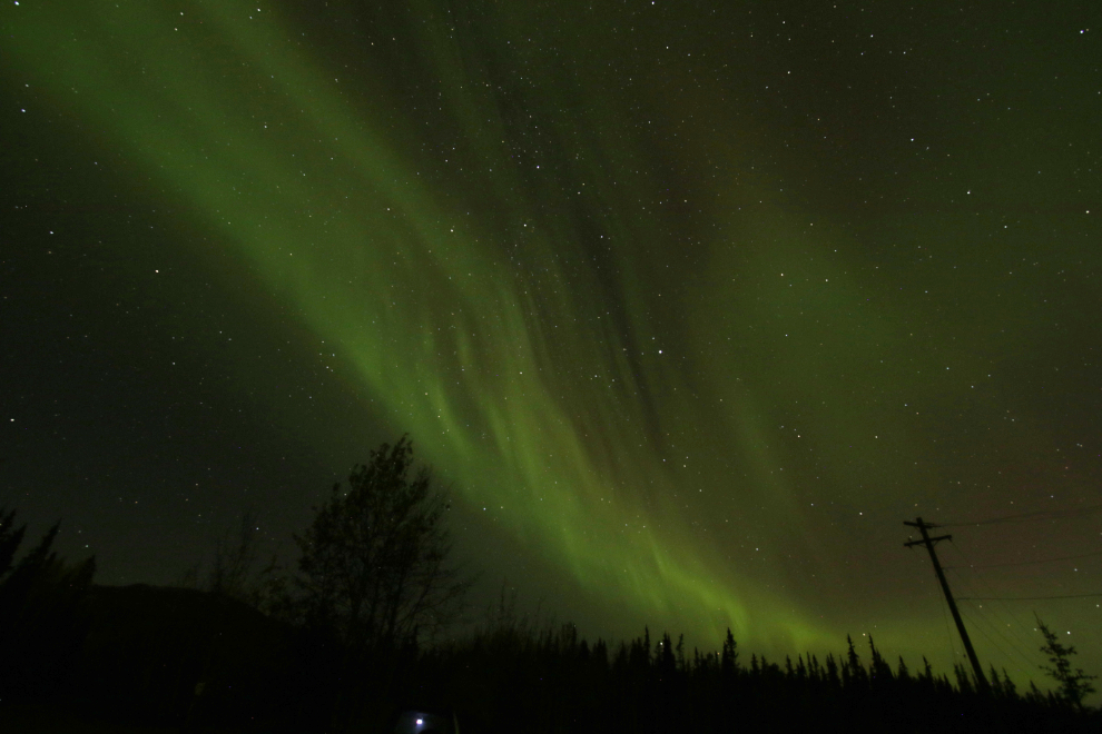 The aurora borealis at Whitehorse, Yukon.