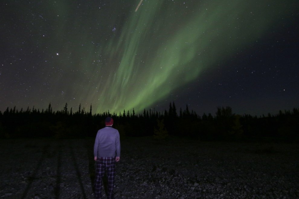 The aurora borealis at Whitehorse, Yukon.