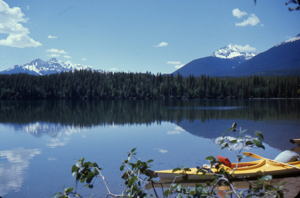 Paddling BC's Bowron Lakes circuit in 1968.