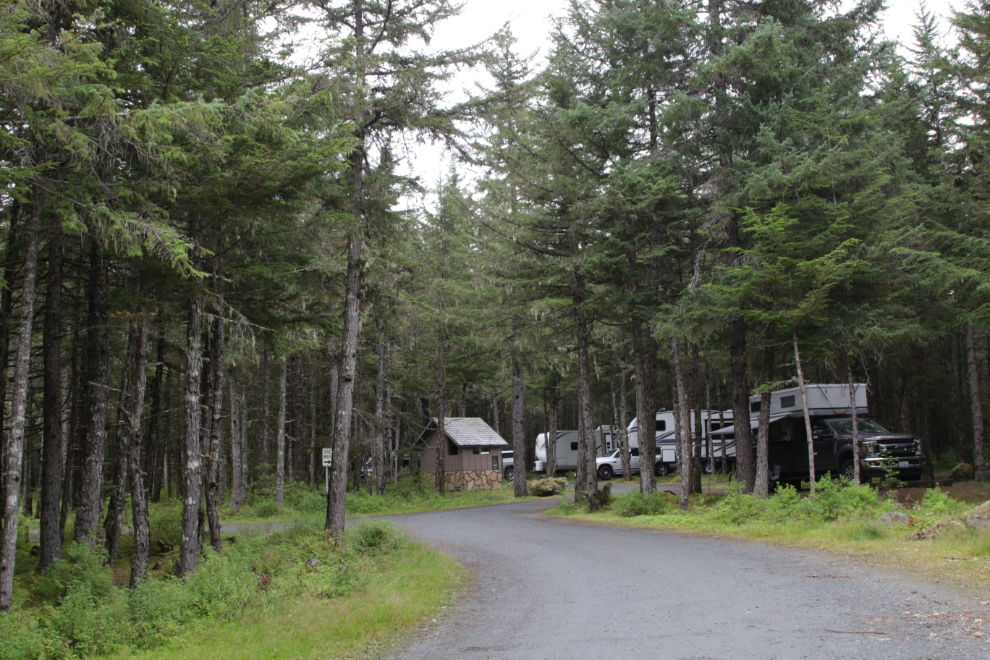 Chilkoot Lake State Park campground at Haines, Alaska. 