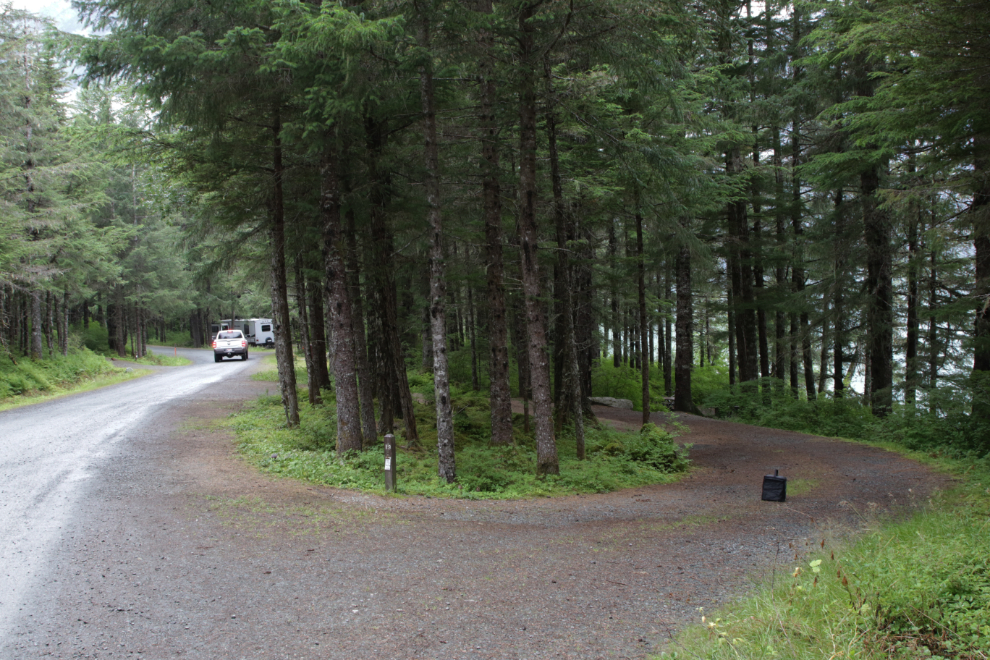 Chilkoot Lake State Park campground at Haines, Alaska. 