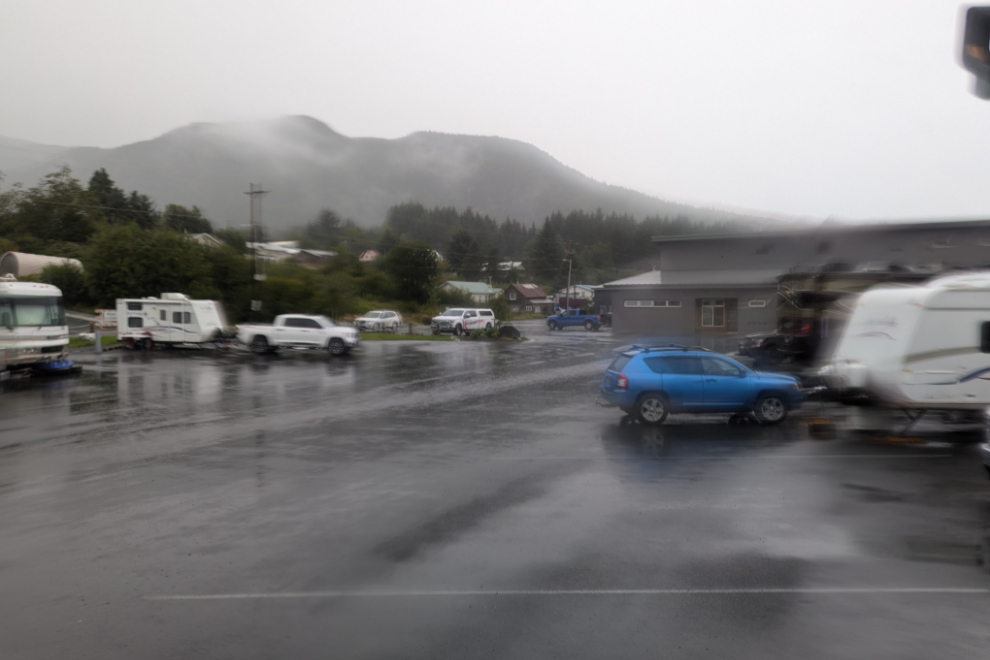 Heavy rain at Haines, Alaska.